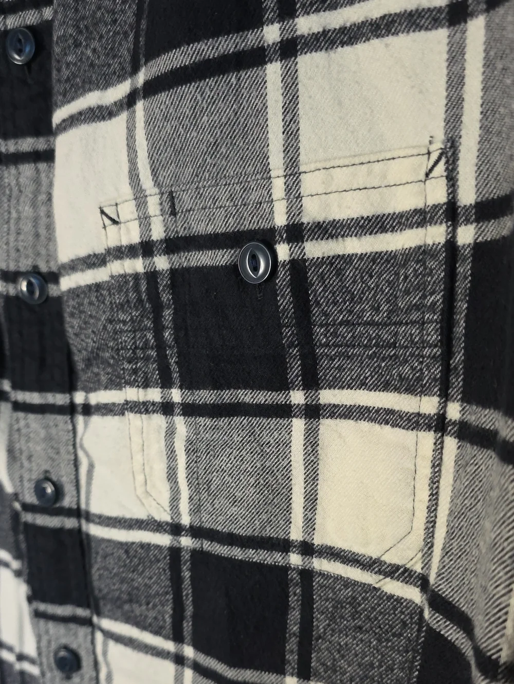 J. Crew Black and White Plaid Button-Down Shirt